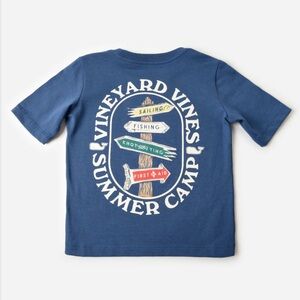 Vineyard Vines Boys Navy Summer Camp Tee - Size Medium - NWT